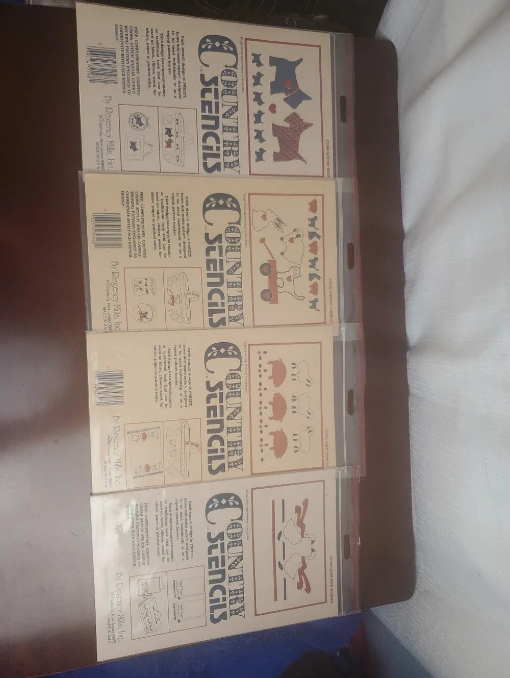 NOS Lot Of 4 Country Stencils Regency Mills Geese Farm Country Animals U.S.A